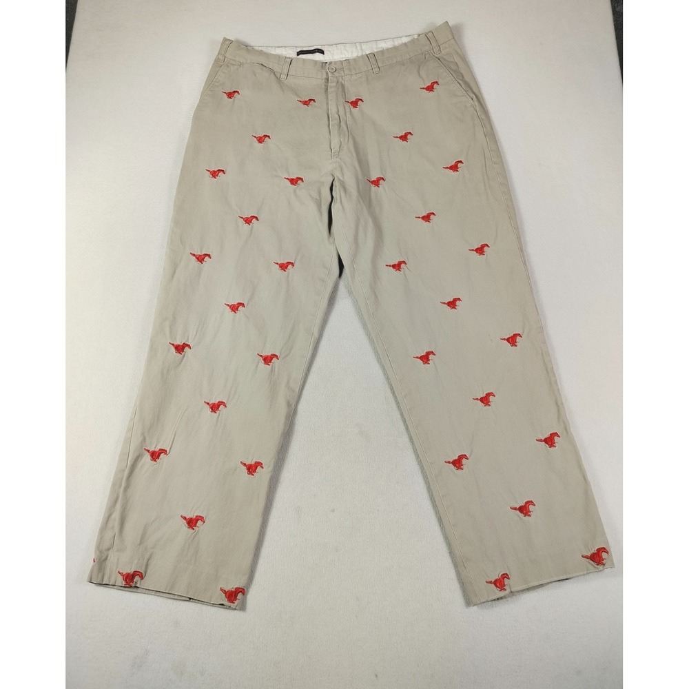 Pennington & Bailes Stadium Pants Mens 42x30 Beige Southern Methodist University